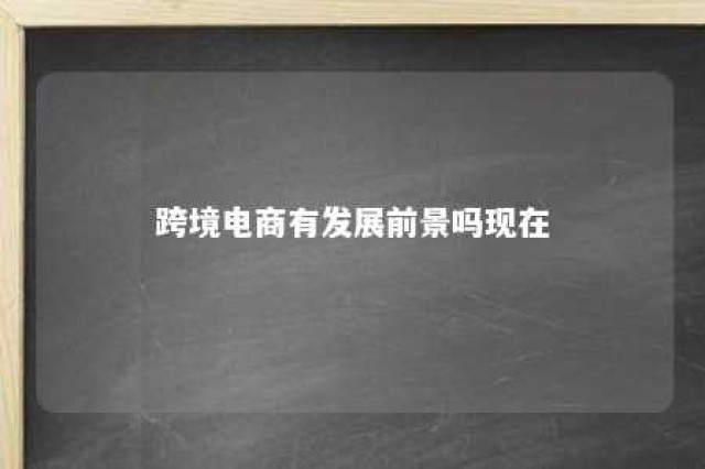 跨境电商有发展前景吗现在 跨境电商有前途